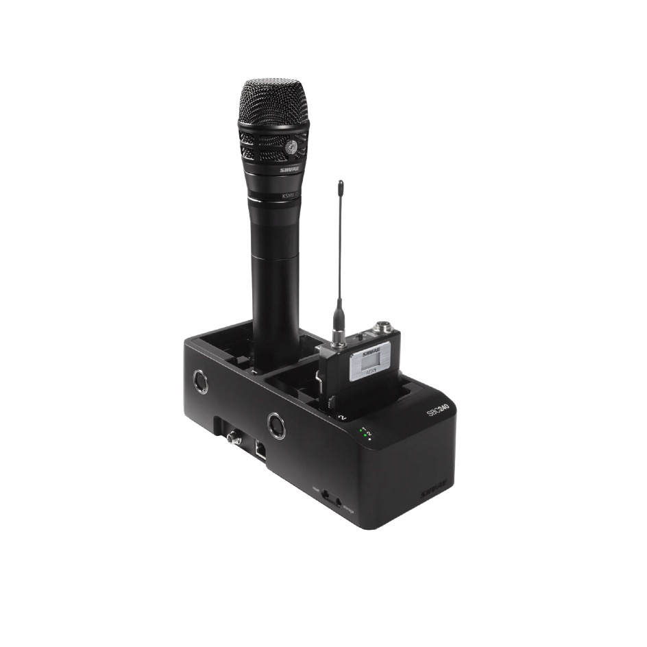 Shure SBC240 Ladestation netzwerkfähig für ADX1, ADX2, ADX2F, SB910, SB920 | 2-fach, schwarz – Bild 5
