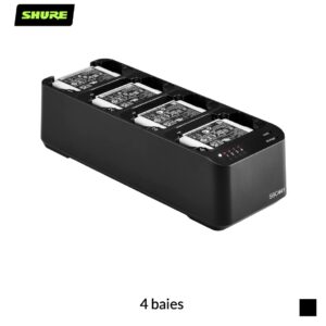 Shure SBC441 Station de recharge compatible réseau pour SB910, ADXR | 4 baies, noir