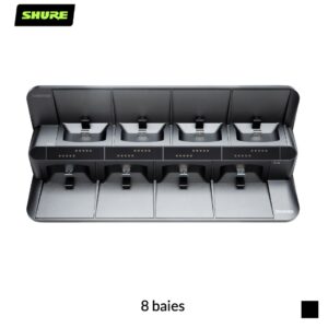 Shure SBC850-E Station de recharge compatible réseau pour ULXD6, ULXD8 | 8 baies, noir