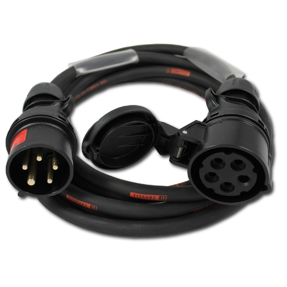 Stromstoss Kabel CEE16-5 PCE noir, Contact à vis, TITANEX 5G2.5, noir – Image 2