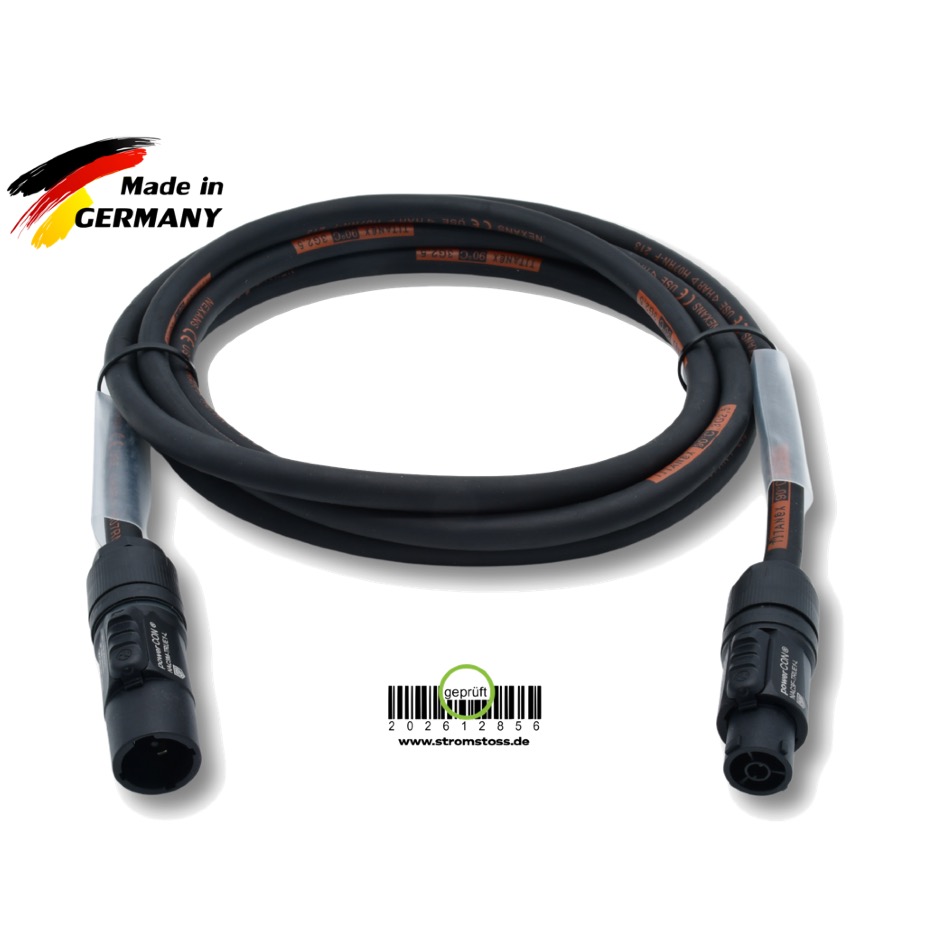 Stromstoss Cable powerCON True1, Screw contact, TITANEX 3G1.5, black - Image 2
