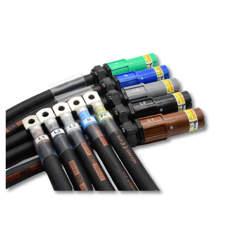 Stromstoss Jeu de câbles de raccordement Cosse tubulaire M10 » POWERLOCK 400A, H07RN-F 5x1x95mm2, noir – Image 2