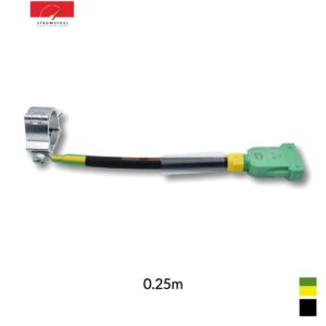 Stromstoss Câble de mise à la terre Han GND mâle » Demi-coupleur, TITANEX 1X25mm2, noir | 0.25m