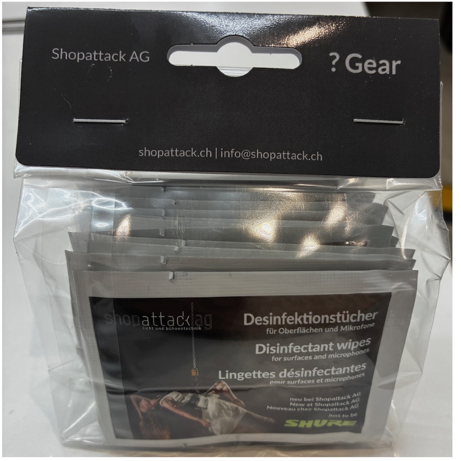 ? Gear Disinfectant wipes for surfaces and microphones | 3.5ml, PU 10 - Image 2