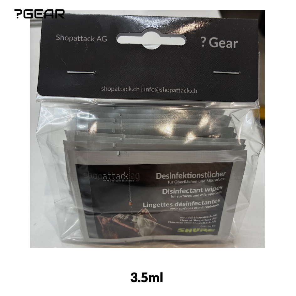 ? Gear Disinfectant wipes for surfaces and microphones | 3.5ml, PU 10