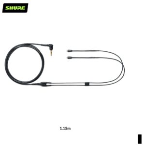 Shure EAC46BKS Replacement Cable for SE215, SE315, SE425, SE535, SE846, black | 1.15m
