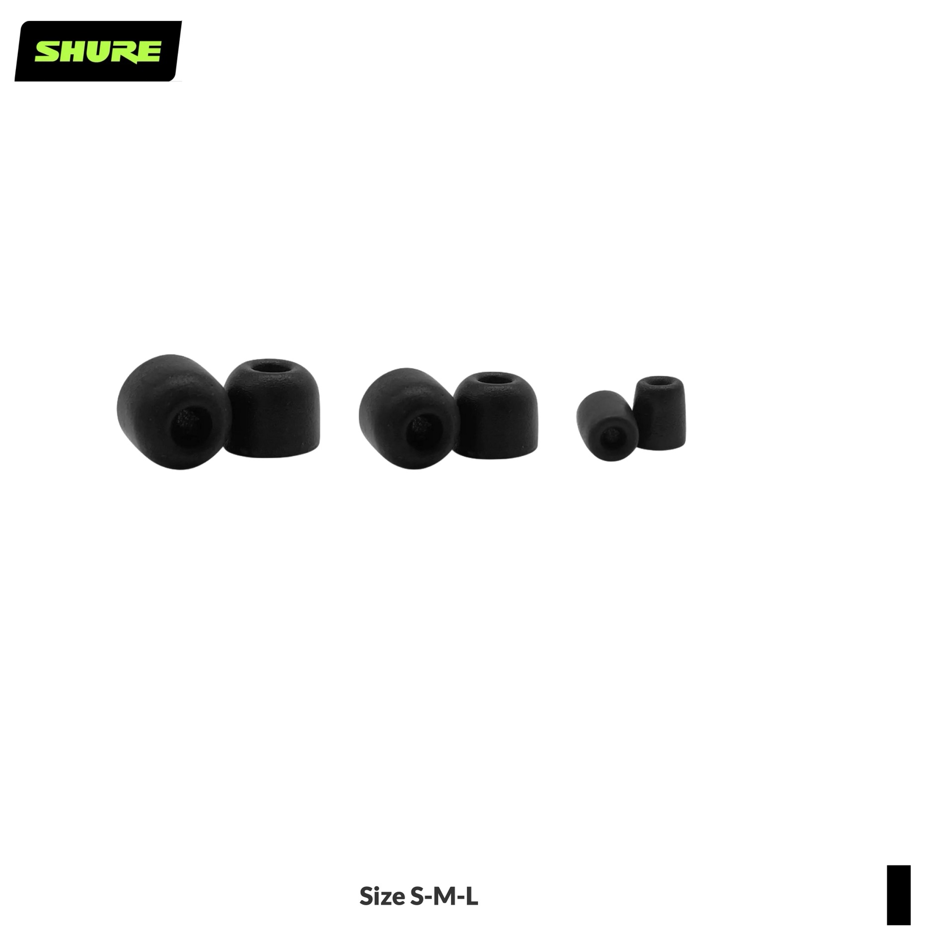 Shure EACYF1-6KIT Comply Earbuds Foam MULTIPACK | Size S-M-L, PU 6, black