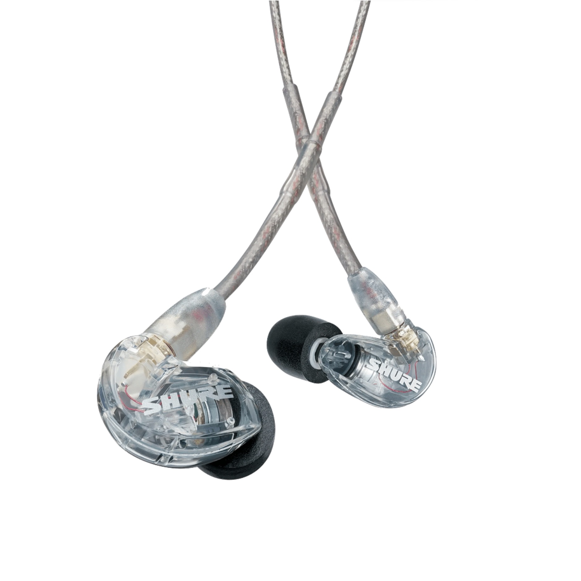 Shure SE215SPE-RD-LEFT SE215 EARPHONE, LEFT, RED, Earphones Professional Sound™ MMCX SE215, transparent | 1.625m - Image 2