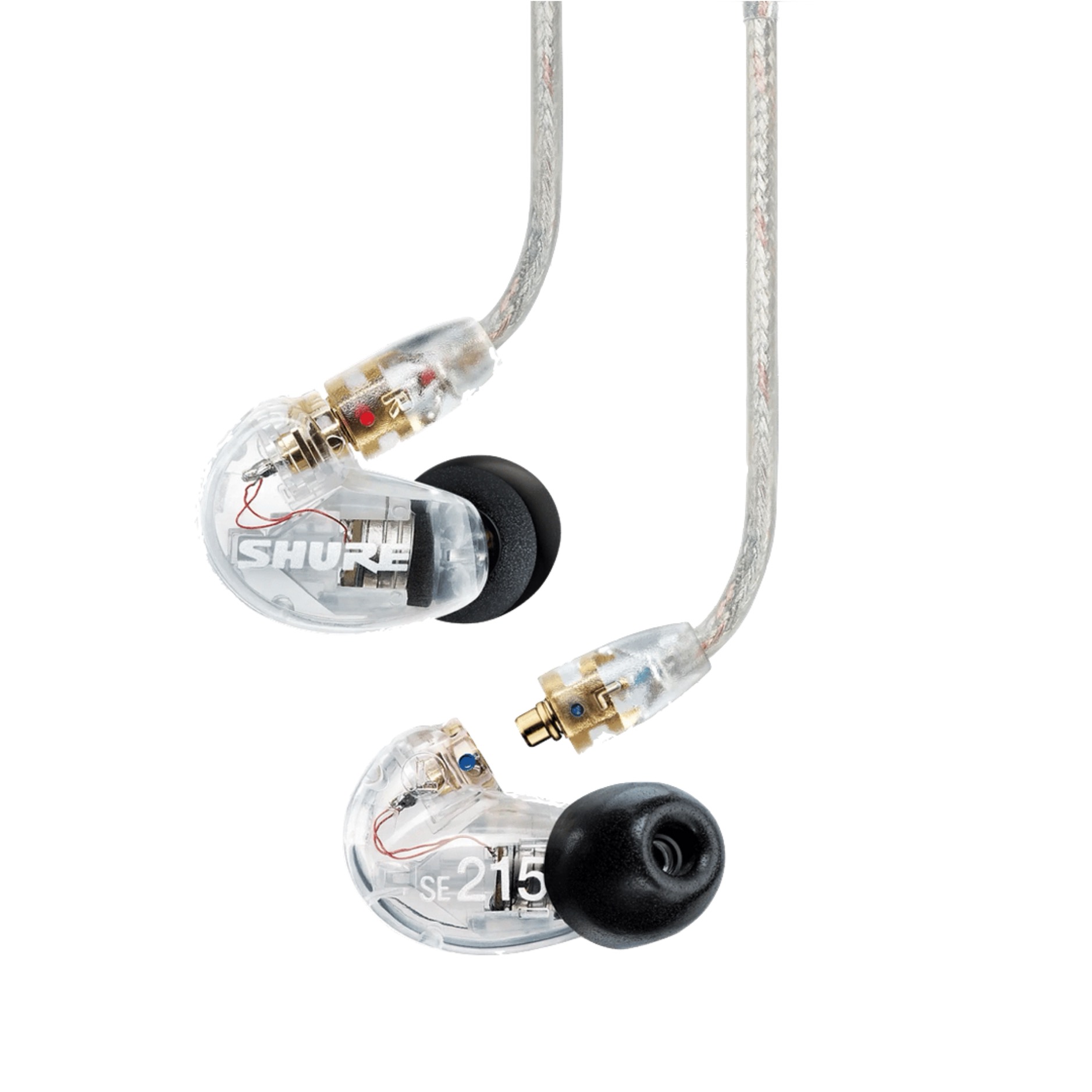 Shure SE215SPE-RD-LEFT SE215 EARPHONE, LEFT, RED, Earphones Professional Sound™ MMCX SE215, transparent | 1.625m - Image 3