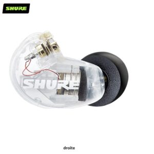 Shure SE215-CL-RIGHT Embouts de rechange pour écouteurs SE215 | droite, transparente