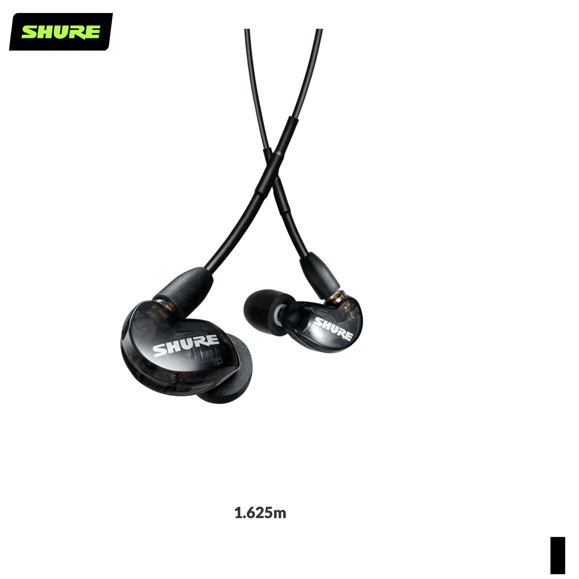 Shure SE215-K-EFS, Ecouteurs Professionel Sound™ MMCX SE215 , noir | 1.625m
