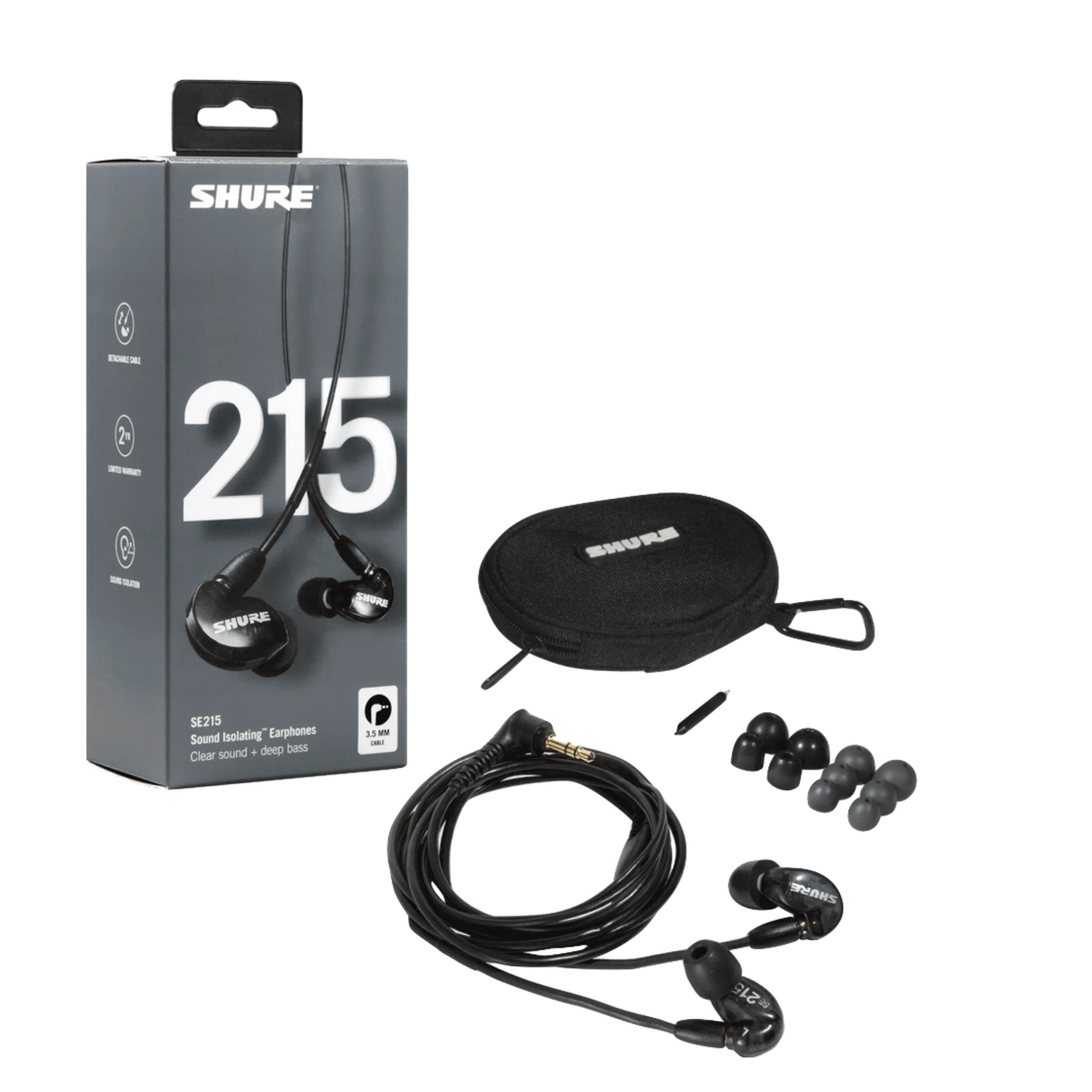 Shure SE215-K-EFS, Earphones Professional Sound™ MMCX SE215, black | 1.625m - Image 4