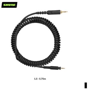 Shure SRH-CABLE replacement 3.5mm Bayonet HP Audio Cable, black | 1.5 - 5.75m